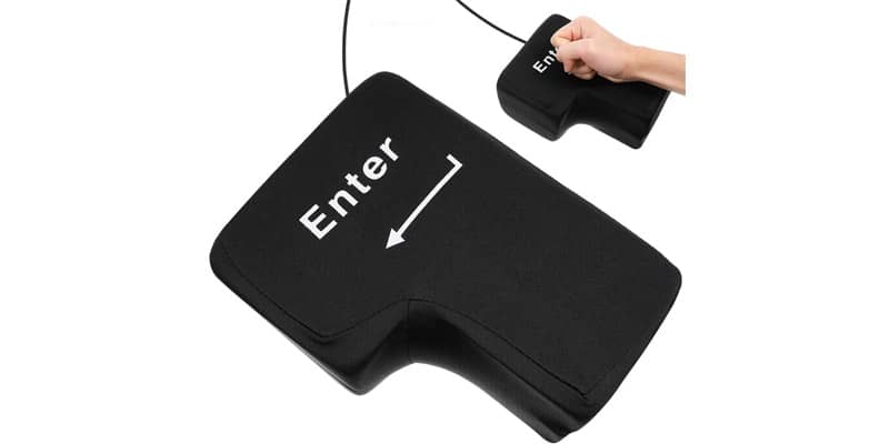 Amosfun, il miglior cuscino antistress a forma di tasto Invio con Usb